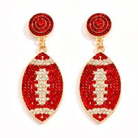 1 Pair Simple Style Classic Style Flower Plating Inlay Alloy Artificial Rhinestones Gold Plated Drop Earrings main image 4