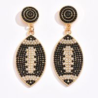 1 Pair Simple Style Classic Style Flower Plating Inlay Alloy Artificial Rhinestones Gold Plated Drop Earrings main image 1