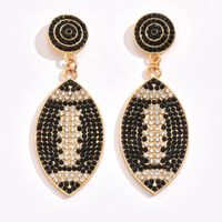 1 Pair Simple Style Classic Style Flower Plating Inlay Alloy Artificial Rhinestones Gold Plated Drop Earrings main image 6