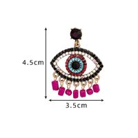 1 Pair Classical Vintage Style Exaggerated Devil's Eye Plating Inlay Alloy Pearl Zircon Drop Earrings main image 2