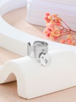 304 Stainless Steel 14K Gold Plated Simple Style Classic Style Plating Star Charm Rings main image 2