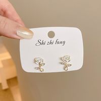 Fashion Bow Knot Alloy Plating Inlay Artificial Gemstones Pearl Women's Drop Earrings 1 Pair sku image 36
