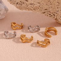 1 Pair Vintage Style Simple Style Classic Style Solid Color Plating Stainless Steel 18k Gold Plated Ear Studs main image 4