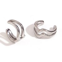 1 Pair Vintage Style Simple Style Classic Style Solid Color Plating Stainless Steel 18k Gold Plated Ear Studs sku image 1