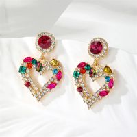 1 Pair Classical Vintage Style Exaggerated Devil's Eye Plating Inlay Alloy Pearl Zircon Drop Earrings sku image 3