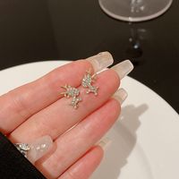 Fashion Bow Knot Alloy Plating Inlay Artificial Gemstones Pearl Women's Drop Earrings 1 Pair sku image 82