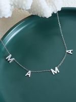 Wholesale Elegant Sweet Letter Stainless Steel Plating Pendant Necklace main image 7