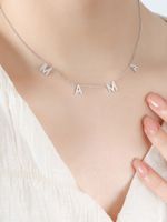 Wholesale Elegant Sweet Letter Stainless Steel Plating Pendant Necklace main image 8