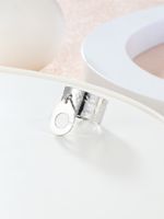 304 Stainless Steel 14K Gold Plated Retro Roman Style Plating Solid Color Charm Rings main image 9