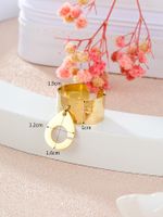 304 Stainless Steel 14K Gold Plated Retro Roman Style Plating Solid Color Charm Rings main image 2