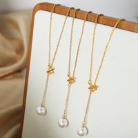 Casual Star Artificial Pearl Titanium Steel Plating 18k Gold Plated Necklace main image 5