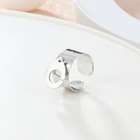 304 Stainless Steel 14K Gold Plated Retro Roman Style Plating Solid Color Charm Rings sku image 1