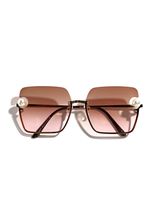 Fashion Punk Streetwear Gradient Color Pc Square Half Frame Glasses main image 5