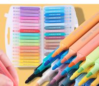 1 Set Solid Color School Plastic Preppy Style Marker Pen main image 1