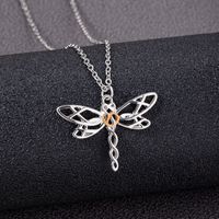 Casual French Style Dragonfly Alloy Unisex Pendant Necklace main image 6