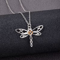 Casual French Style Dragonfly Alloy Unisex Pendant Necklace sku image 1