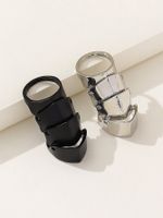 Casual Gothic Punk Solid Color Alloy Wholesale Rings main image 1