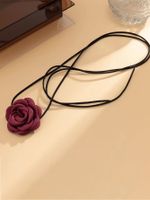 Classical Romantic Flower Cloth Women's Necklace main image 5