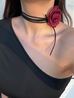 Classical Romantic Flower Cloth Women's Necklace main image 8