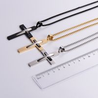 Vintage Style Cross 304 Stainless Steel Plating 18K Gold Plated Unisex main image 4