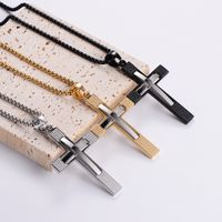 Vintage Style Cross 304 Stainless Steel Plating 18K Gold Plated Unisex main image 5