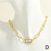 Punk Simple Style Heart Shape Copper Plating Inlay Zircon 18k Gold Plated Women's Jewelry Set sku image 8