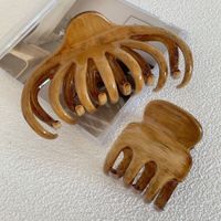 Retro Solid Color Hollow Out Hair Claws main image 1