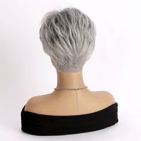 Women's Elegant Street High Temperature Wire Bangs Straight Hair Wig Net main image 4