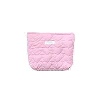 Cute Heart Shape Cotton Square Makeup Bags main image 4