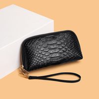 Women's Leather Solid Color Elegant Square Zipper Clutch Bag Square Bag main image 1