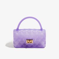 Women's Pvc Solid Color Streetwear Square Magnetic Buckle Square Bag main image 2
