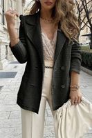 Women's Blazer Long Sleeve Blazers Button Simple Style Solid Color main image 4
