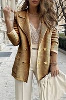 Women's Blazer Long Sleeve Blazers Button Simple Style Solid Color main image 3