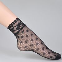 Abstract Solid Color Flower Sexy Breathable Hollow Out Stockings main image 4