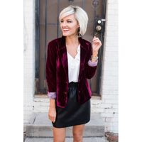 Women's Blazer Long Sleeve Blazers Contrast Binding Simple Style Solid Color main image 4
