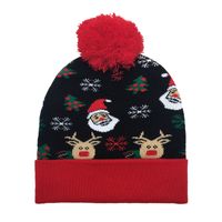 Unisex Cute Retro Christmas Tree Elk Eaveless Wool Cap main image 2