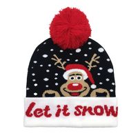 Unisex Cute Retro Christmas Tree Elk Eaveless Wool Cap main image 6