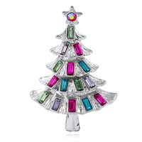 Cute Christmas Tree Alloy Plating Inlay Rhinestones Unisex Brooches main image 5