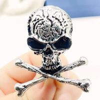 Funny Skull Alloy Plating Unisex Corsage main image 6