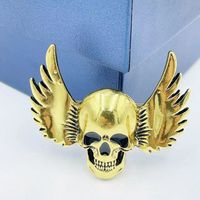 Funny Skull Alloy Plating Unisex Corsage sku image 3