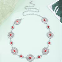 Wholesale Jewelry Ethnic Style Geometric Metal Turquoise Waist Chain sku image 3