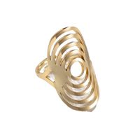 Simple Style Geometric Solid Color Stainless Steel Plating Open Rings main image 4