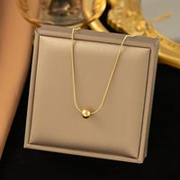 Wholesale Vintage Style Butterfly Titanium Steel Plating 18k Gold Plated Pendant Necklace sku image 1