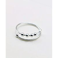 Simple Style Geometric Solid Color Sterling Silver Plating Open Rings main image 1