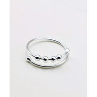 Simple Style Geometric Solid Color Sterling Silver Plating Open Rings main image 6