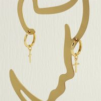 Bohemian Beach Cross Stone Copper Beaded Plating Inlay Zircon 18k Gold Plated Women's Jewelry Set main image 7