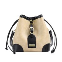 Women's Pu Leather Solid Color Streetwear Bucket String Shoulder Bag Crossbody Bag sku image 2