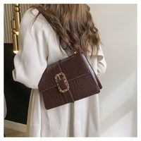 Women's Pu Leather Solid Color Streetwear Square Flip Cover Square Bag main image 4