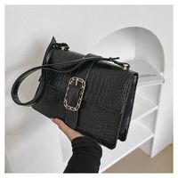 Women's Pu Leather Solid Color Streetwear Square Flip Cover Square Bag sku image 1