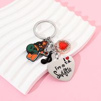 Cartoon Style Heart Shape Zinc Alloy Unisex Bag Pendant Keychain sku image 3